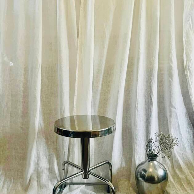 Vintage Metal/Chrome Industrial Stool