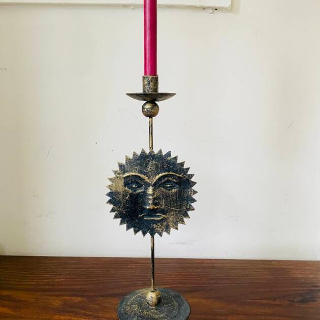 Beautiful Vintage Celestial Metal Sun 🌞Candle Holder