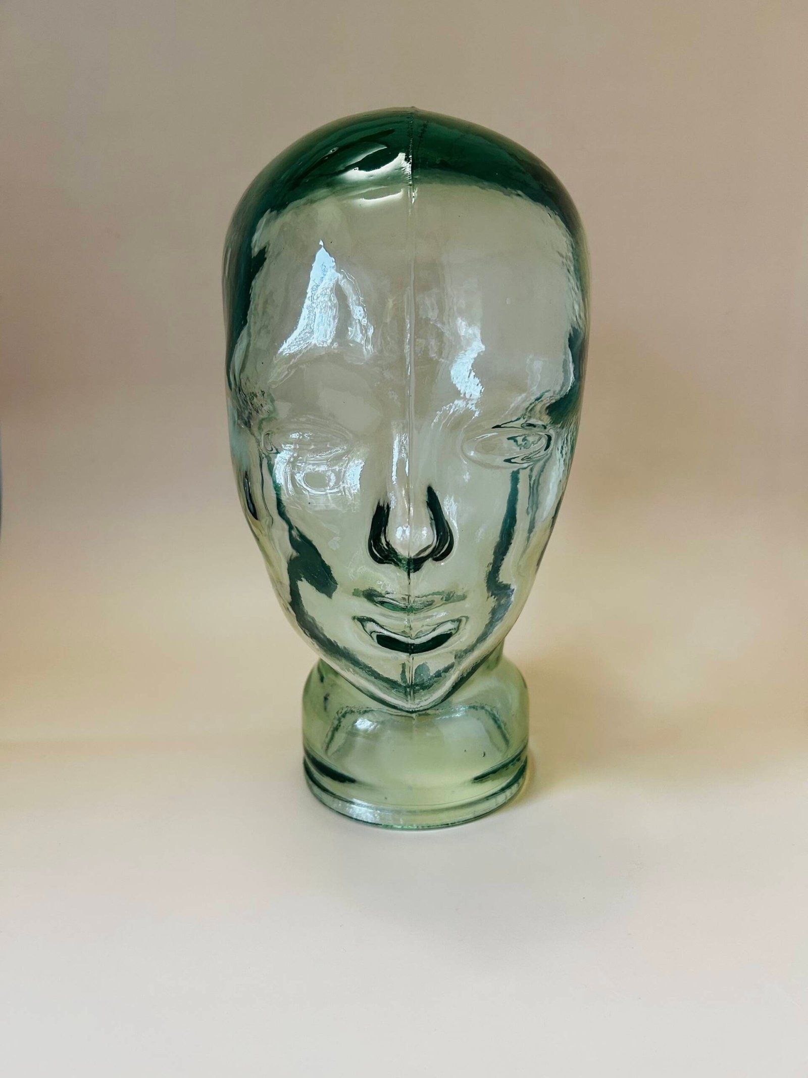 Vintage Recycled Glass Mannequin Head, Made In Spain ๐ช๐ธ - Image 2