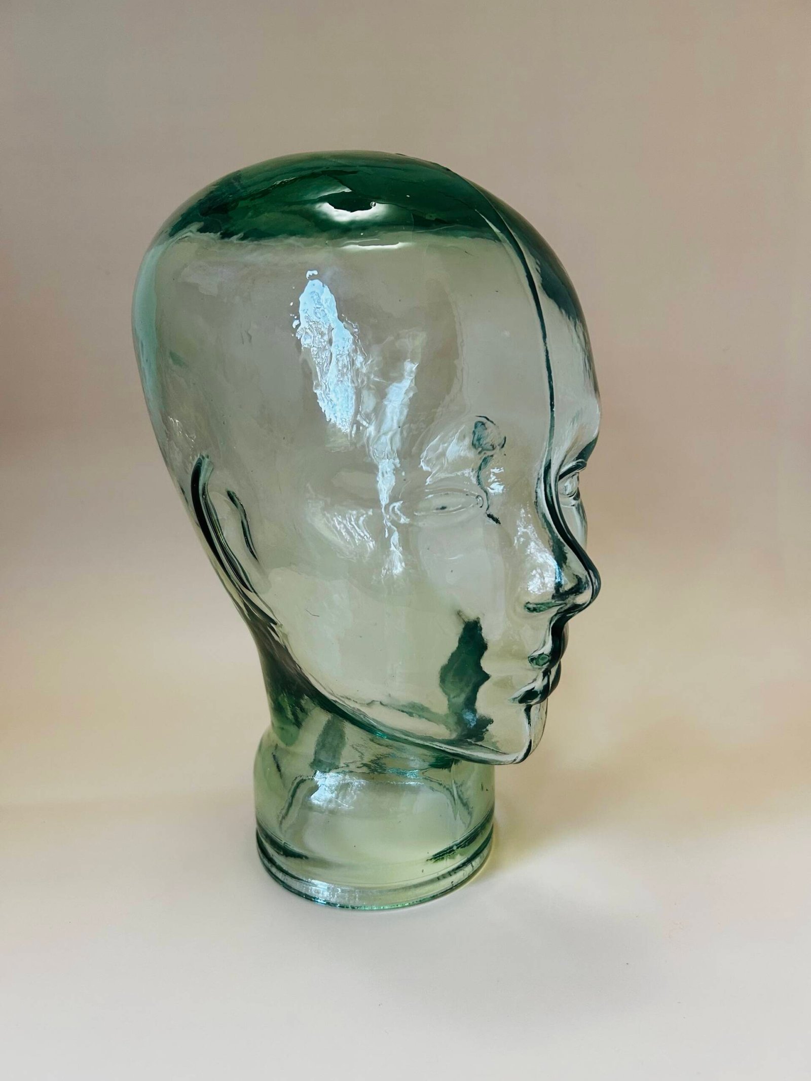 Vintage Recycled Glass Mannequin Head, Made In Spain ๐ช๐ธ
