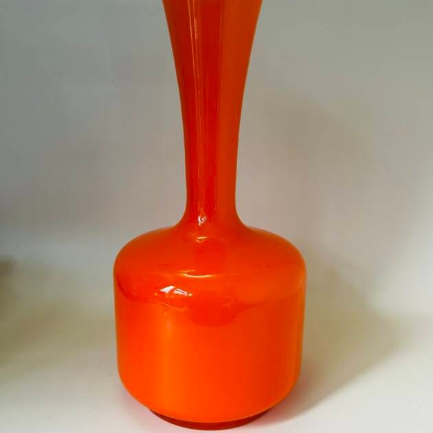 Vintage Orange Murano-Style Blown Glass  Vase 🏺