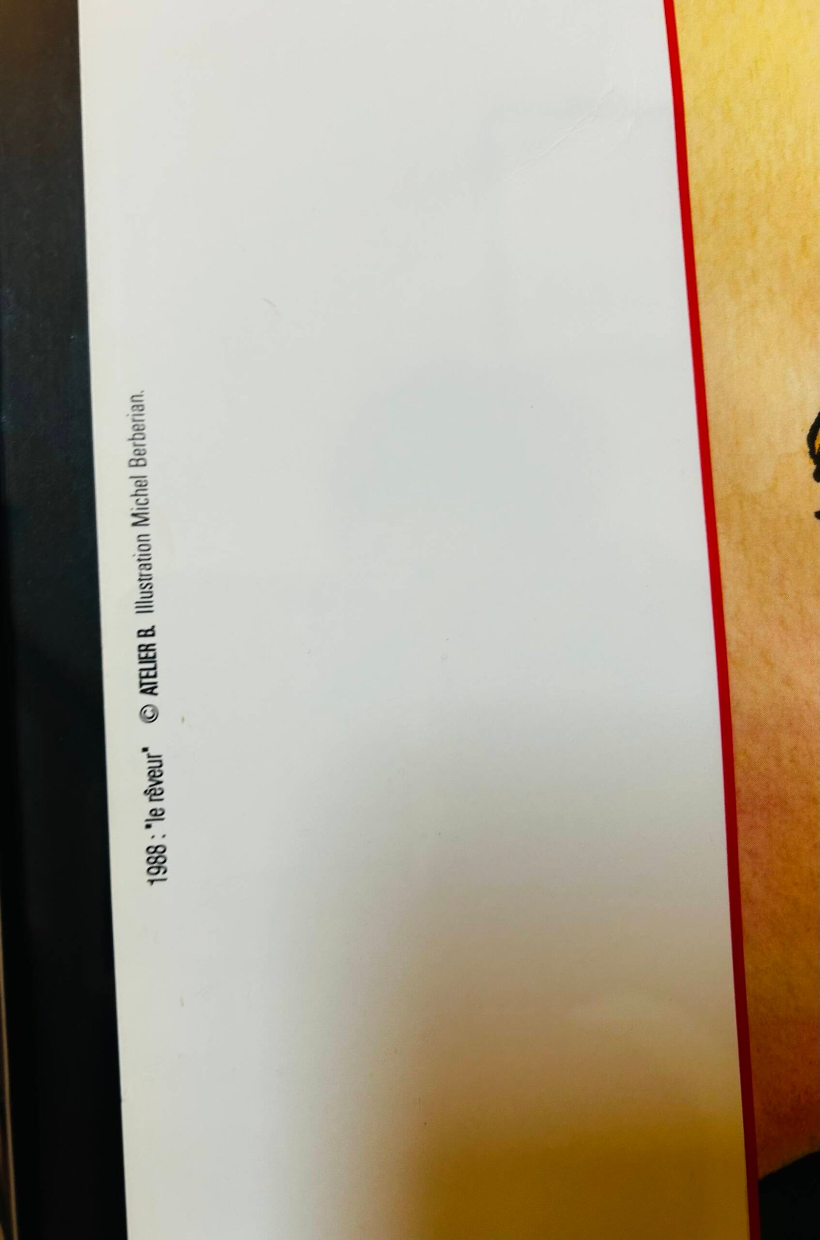 Vintage Framed Art By Michel Berberian “The Dreamer” 1988 - Image 5