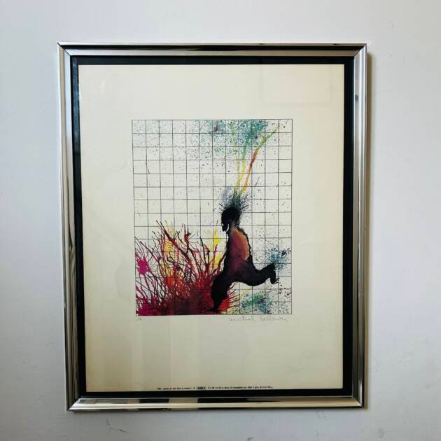 Vintage Framed Art 'Pain in my feet' by Michel Berberian (1982)