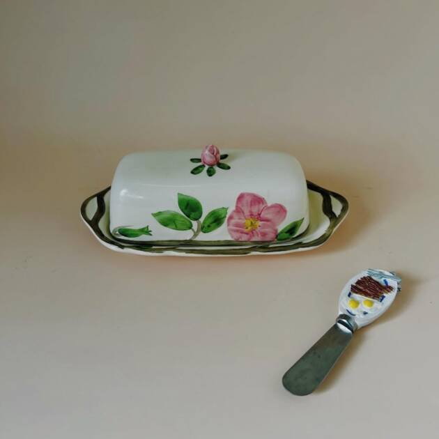 Vintage Franciscan Desert Rose Butter Dish. Made In England 🏴󠁧󠁢󠁥󠁮󠁧󠁿
