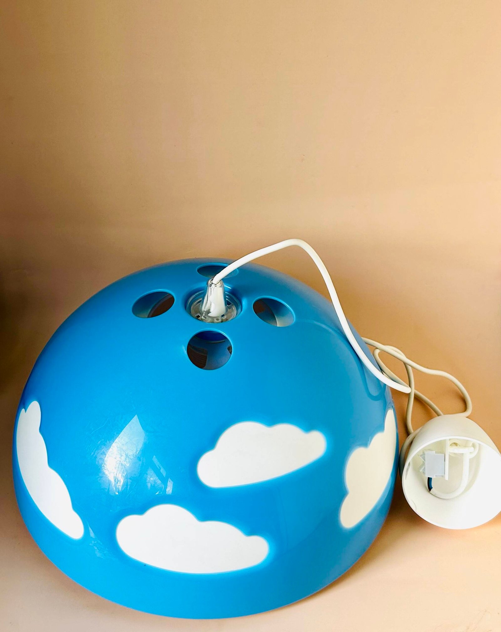 Vintage IKEA Skojig Blue Cloud-Shaped Ceiling Light - Image 2