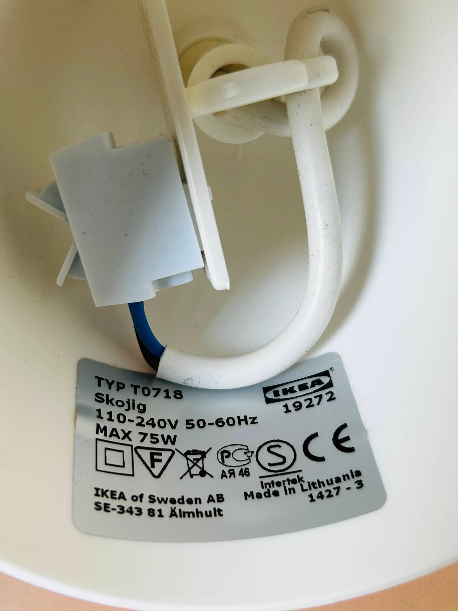 Vintage IKEA Skojig Blue Cloud-Shaped Ceiling Light - Image 4