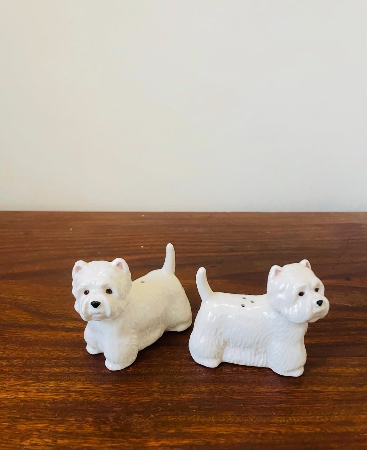 New Quail Handmade Ceramic Westie Salt & Pepper Shakers - Image 2