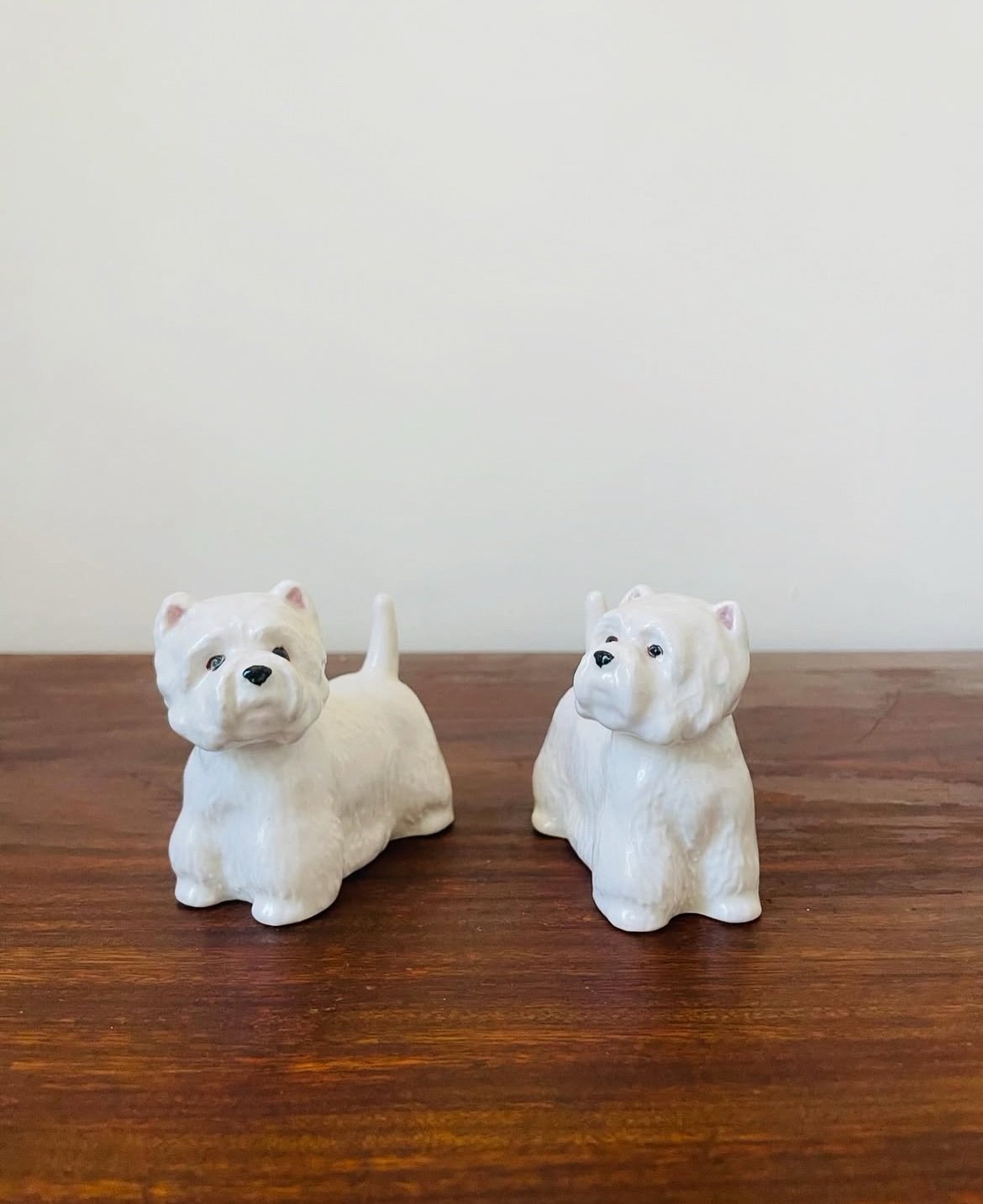 New Quail Handmade Ceramic Westie Salt & Pepper Shakers