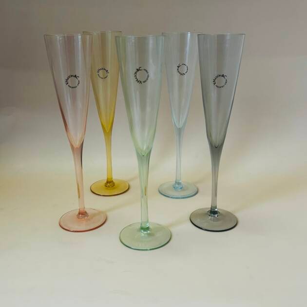 V.Nason & Co World Collection Champagne Glasses Set of 5 🥂(2001)