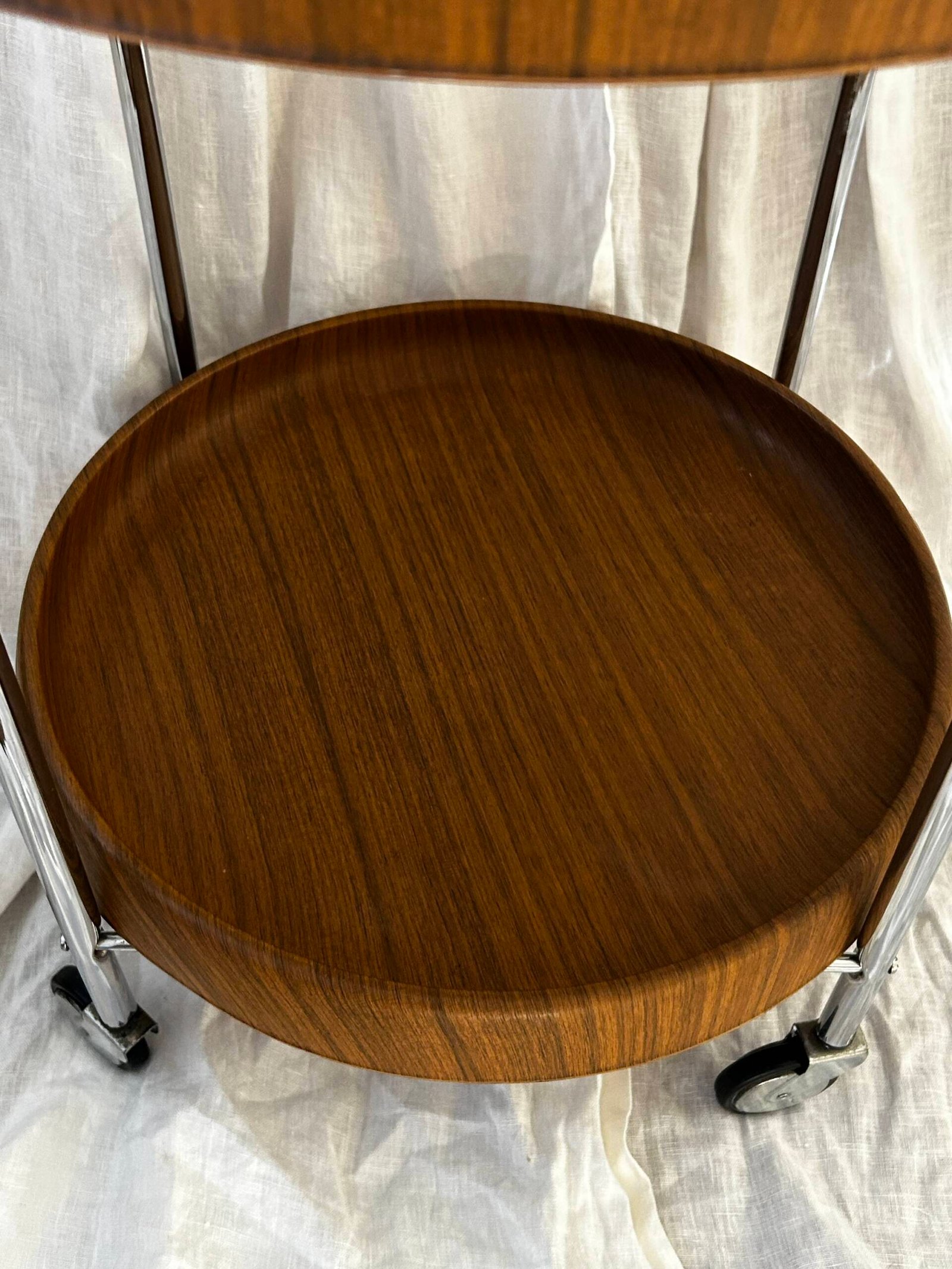 Vintage Two Tier Round Trolley - Image 6