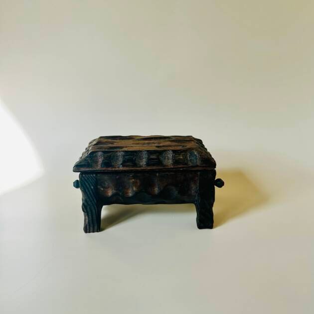 MCM Spanish Carved Wooden Jewellery Box