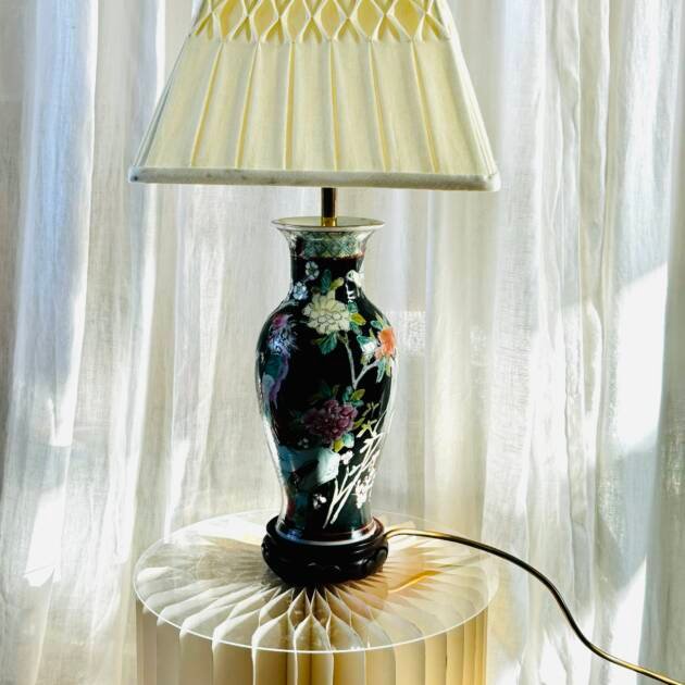 1980s Chinoiserie Style Table Lamp