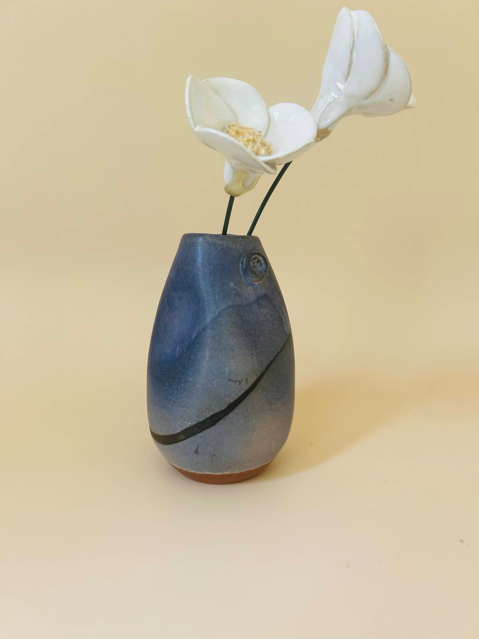 Mottled glazed studio vase - Image 3
