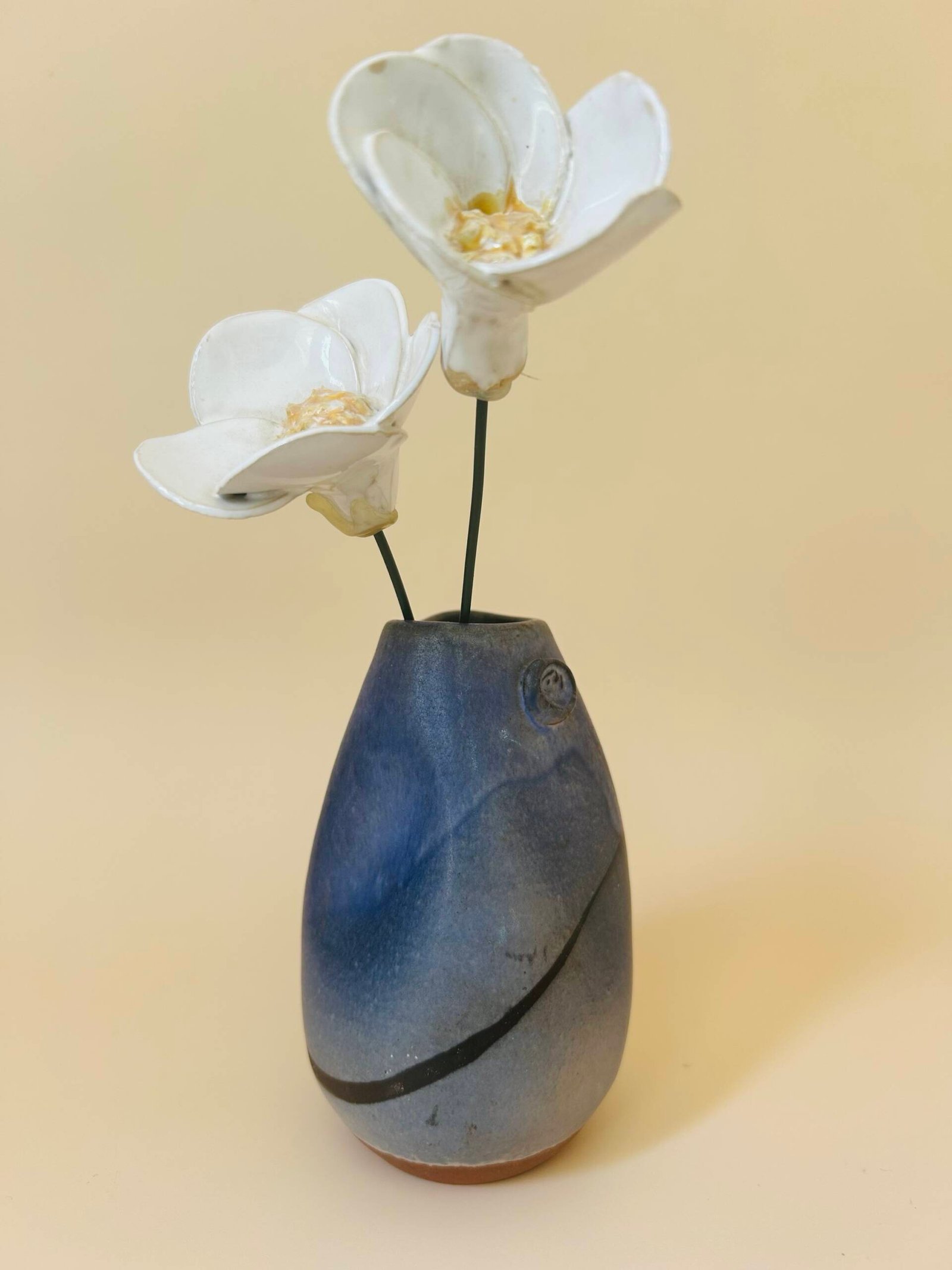 Mottled glazed studio vase - Image 2
