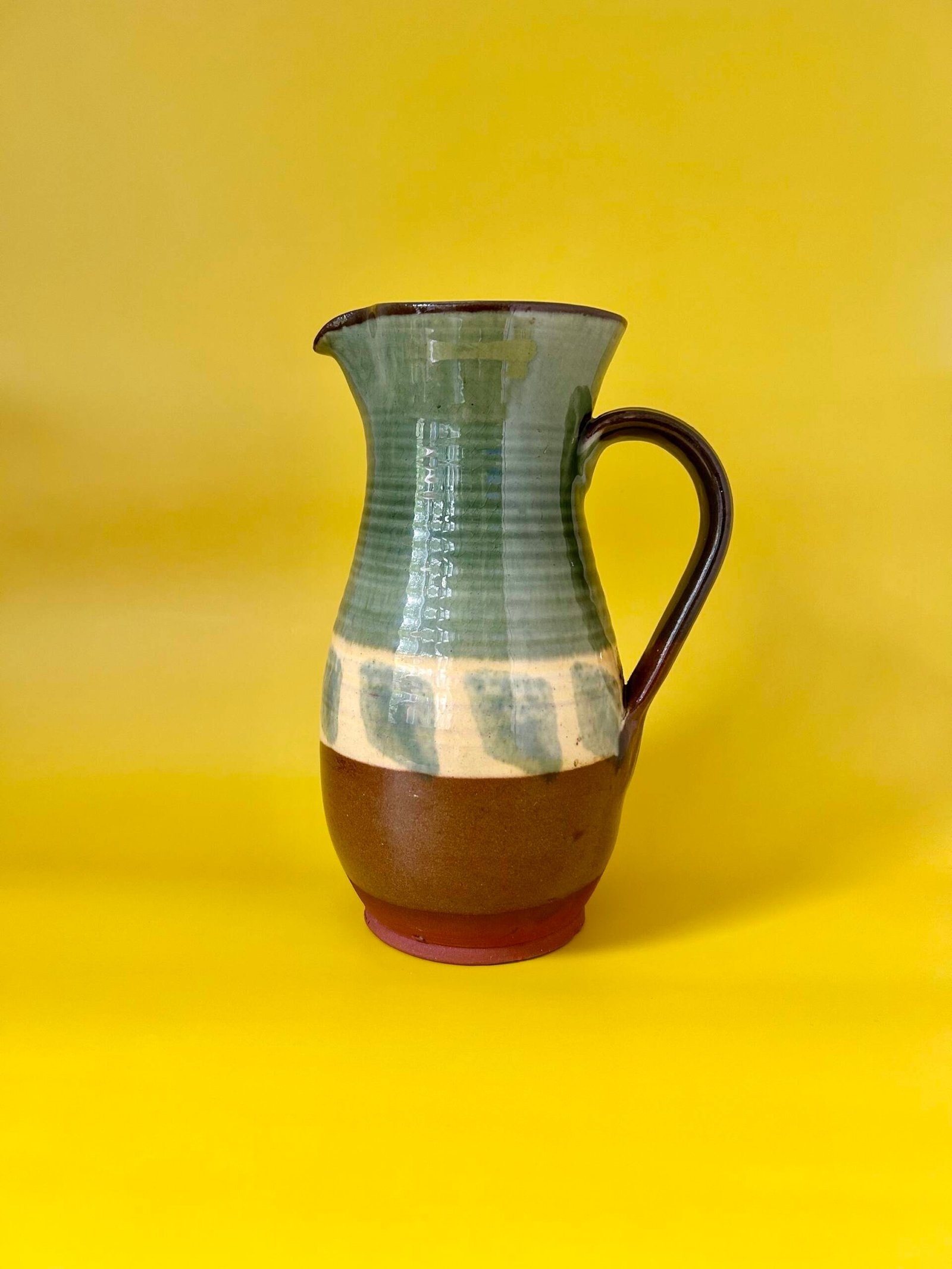 Hand-thrown wattisfield studio pottery jug