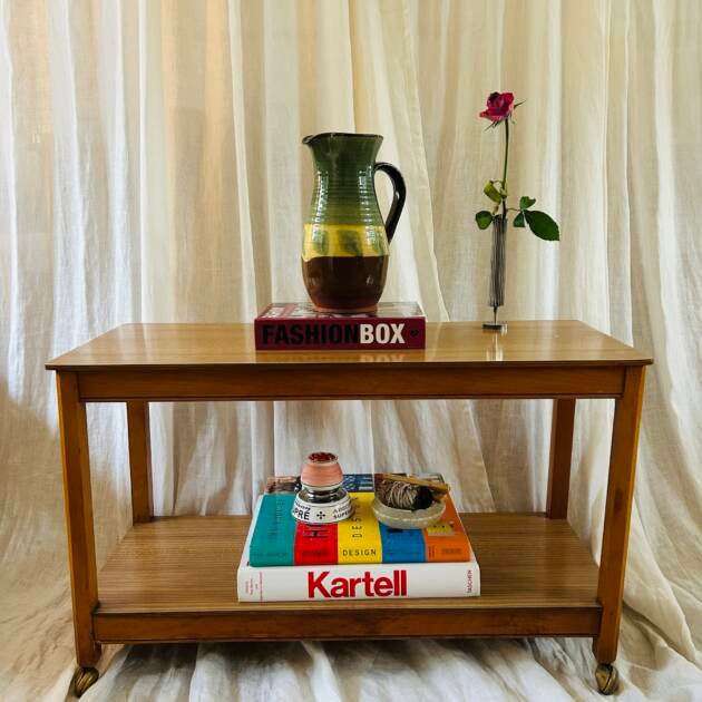 Mid-century veneer and wood table