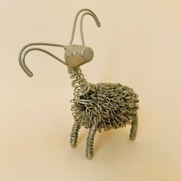 Handcrafted Wire Sculptured Ram