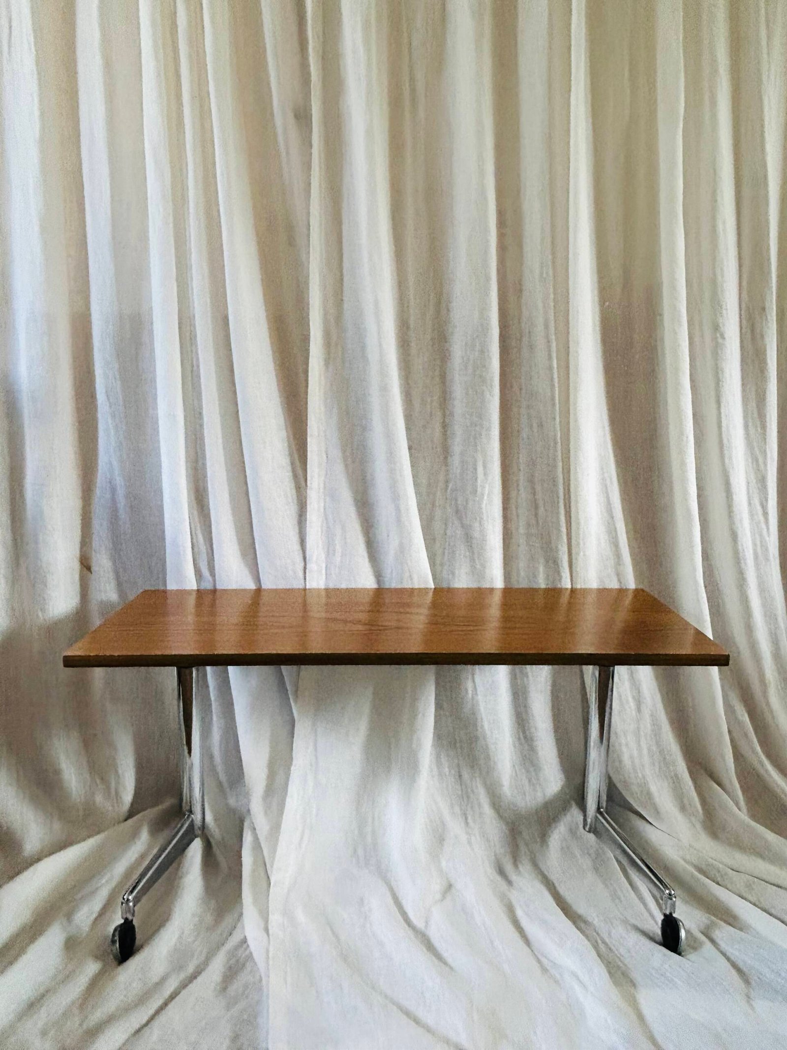 Vintage Chrome Rolling Table - Image 2