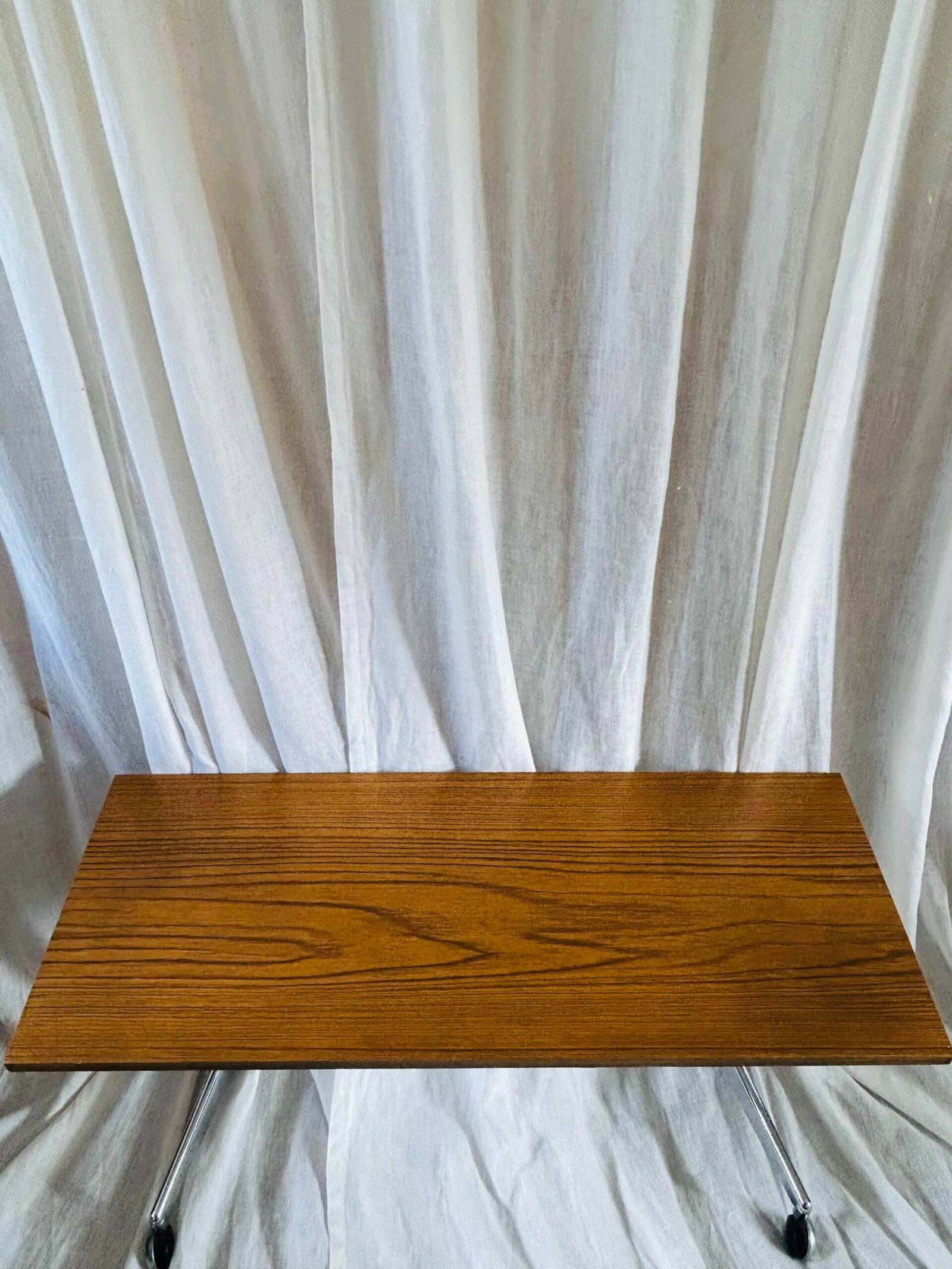 Vintage Chrome Rolling Table - Image 4